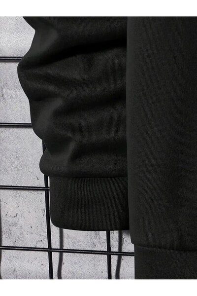 Marco Fresco Unisex Skeleton Print Ov Oversized a Hooded Weatshi̇rt