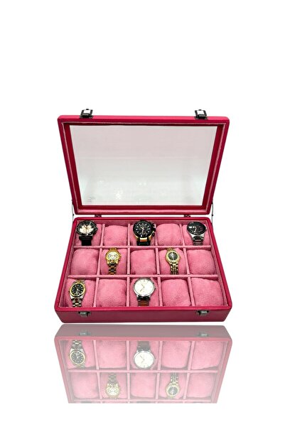 Dijital Çarşı Diji 15'li Saat Kutusu Saat Çantası Pembe