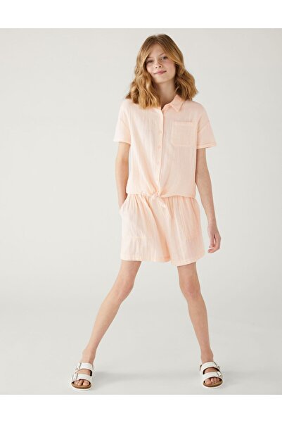 Marks & Spencer Saf Pamuklu Regular Fit Şort (6-16 Yaş)