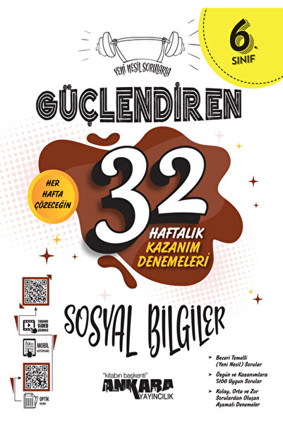 kitabın başkenti ankara yayıncılık 6.sınıf Sosyal Bilgiler Güçlendiren 32 Haf...