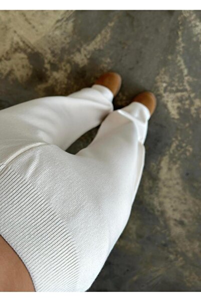 KAJU STİL KADIN BELİ LASTİKLİ TRİKO PANTOLON