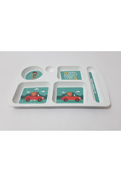 renkli çiçekler Patterned Melamine Tabildot Plate for Child Breakfast and Dinner Plate Dinner Tray for Kids