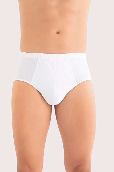 Arma Yıldız Чоловічі бавовняні труси, прямі, білі, з еластичним поясом, упаковка по 3 штуки