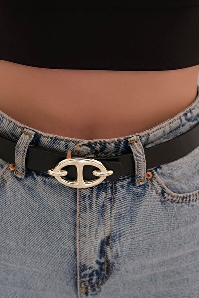 Vitastyle CULORI AURIE CATARAMA METAL HRMES MODEL CUREA NEGRA DIN PIELE ARTIFICIALA