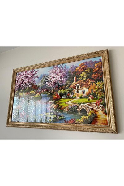 Mareluxe 3 Boyutlu Tropikal Doğa Manzara Temalı Kanvas Tablo, 110 x 70 cm Büy...