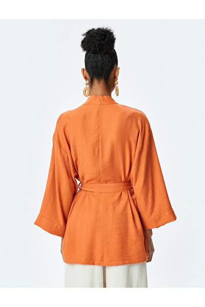 Koton Κιμονό με γιακά με σάλι με μακριά μανίκια βισκόζης