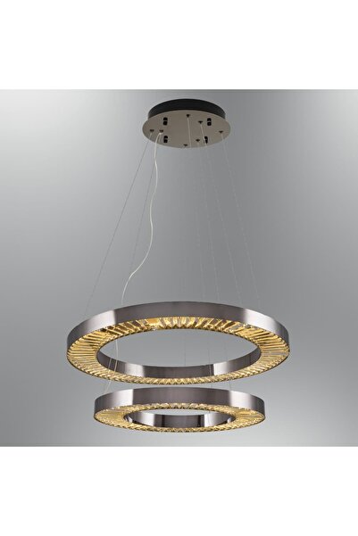 Özcan Aydınlatma Özcan Aydınlatma 2715-2A-24 Plata 60+80'Lik Çember Sarkıt Platin