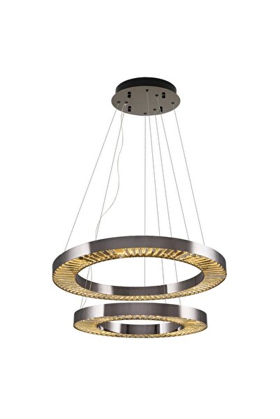 Özcan Aydınlatma Özcan Aydınlatma 2715-2A-24 Plata 60+80'Lik Çember Sarkıt Platin