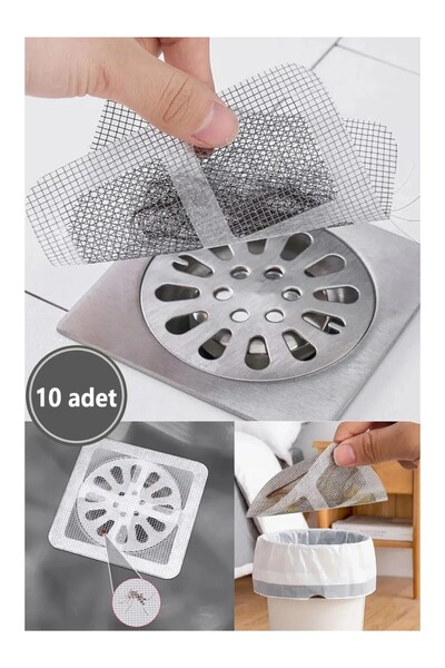 Fulia Elegance 10 Pieces of Bathroom Drain - Hair Catcher Strainer, Anti-Clogging and Bristle Hair Collector