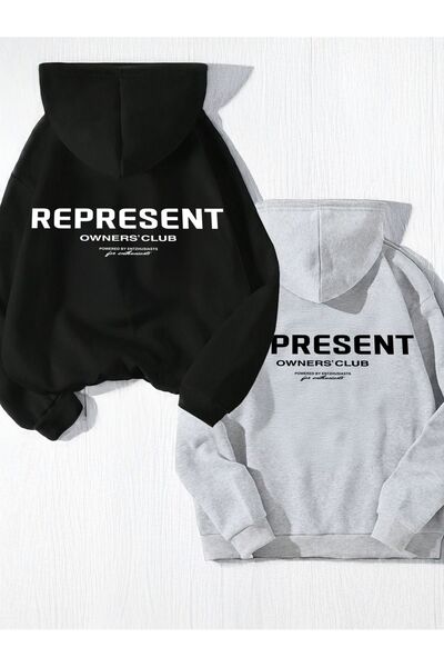 Tarzsokak Predstavljamo kombinaciju ljubavnog para - crna siva Štampano Overs...