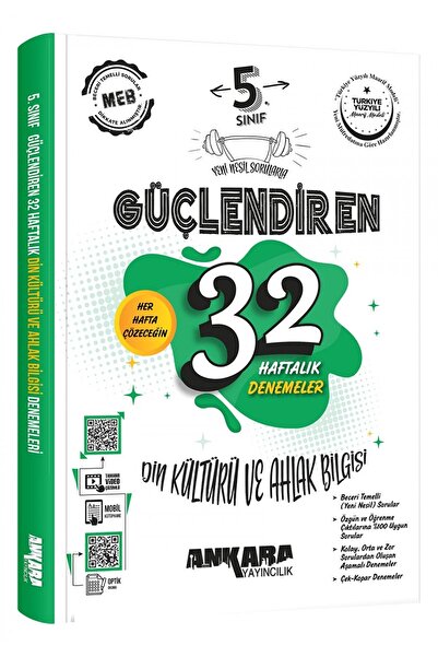 Ankara Yayıncılık 5. Sınıf Güçlendiren 32 Haftalık Din Kültürü Ve Ahlak Bilgi...