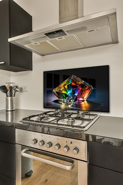 Hagen Ocak Arkası Cam Tablo Mutfak Cam Tablo Ankastre Arakası Koruyucu Tablo M