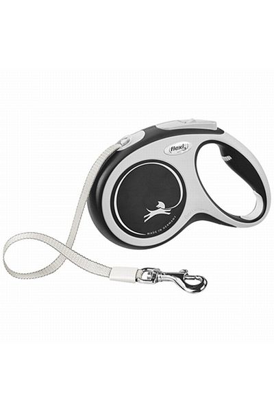 Flexi New Comfortable Automatic Black Stripe Travel - Small 5 Meters