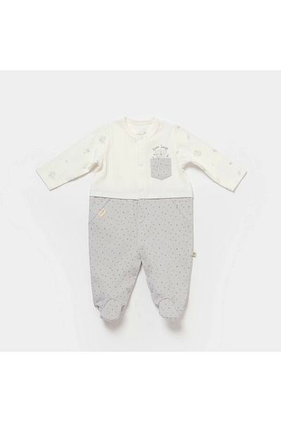 Biorganic Defnada Koala Jungle Baby Jumpsuit Gray