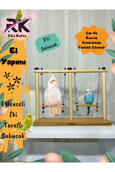 Ciko Kafes Fun Double Swing for Cockatiel and Budgies