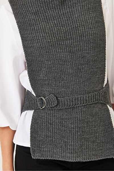 Bianco Lucci Women's Side Tie Sweater Shirt 1000 60261317