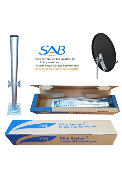 SAB Antrasit  120cm Ofset Çanak Anten