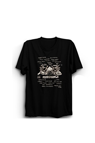 The Fame Travis Scott Astroworld Hands Unisex crna Pamuk rap hiphop majica