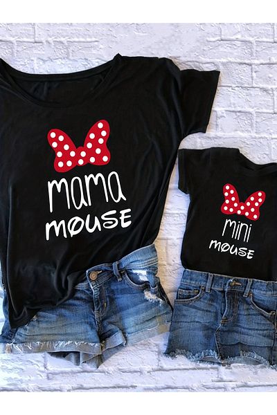 Let's Wear Тениска с шарени щампи Mommy & Me