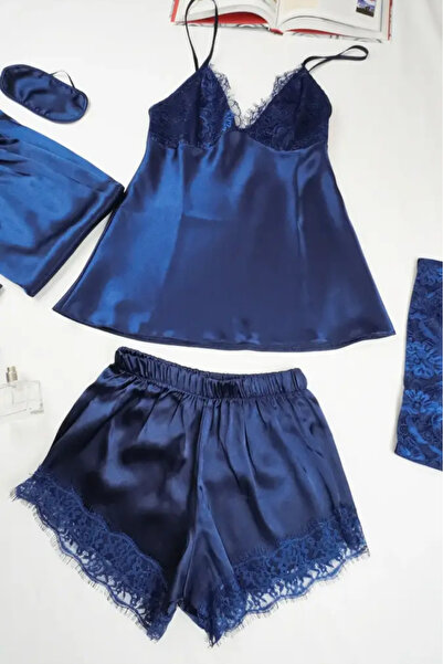 Farya Home 8-предметний комплект весільного вбрання: шовкова сатинова нічна сорочка, халат, бюстгальтер, піжама, шорти