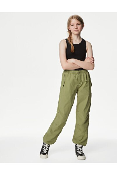 Marks & Spencer Saf Pamuklu Paraşüt Pantolon (6-16 Yaş)
