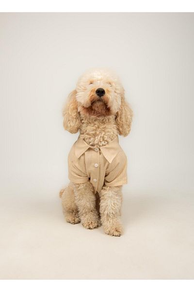 Buf & Buf Sandy - Summer Linen Cat Dog Shirt Small Medium Breed