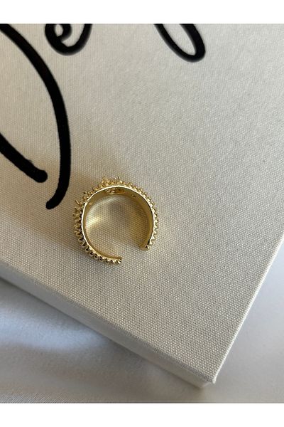 ringbox Gold Drop Stone Large Thick Ring