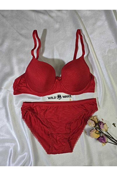 Wild Wake Nefes Alan Esnek Penye Kumaş Boş Kap Sütyen Takımı