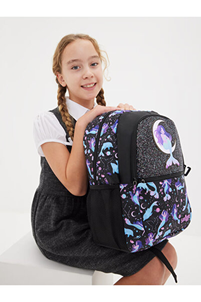 SMIGGLE SİMLİ AY VE DENİZ KIZI DETAYLI İLKOKUL VE ORTAOKUL İÇİN UYGUN SIRT ÇANTASI