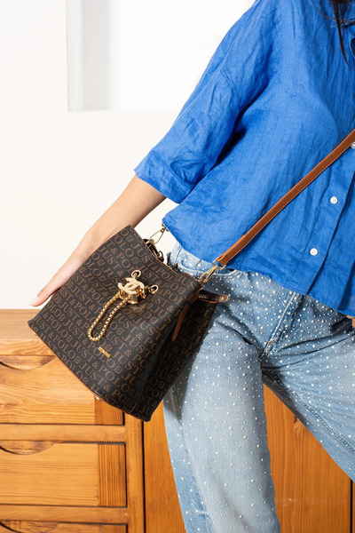 Just Polo Women's Medium Size Adjustable Strap Hand and Shoulder Bag Size: 22 X 23 cm Shopper