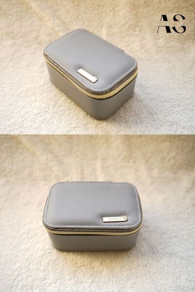 ZIPPERED TRAVEL SIZE JEWELRY ORGANIZER JEWELRY BOX