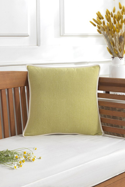 ÖDEL HOME وسادة مسطحة من Ödel Buldan Pr104 باللون الأخضر الفستقي مقاس 40x40 سم