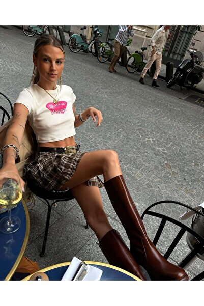 Jose Clothing „Madame in Manhattan” Imprimat - Tricou crop din bumbac organic...