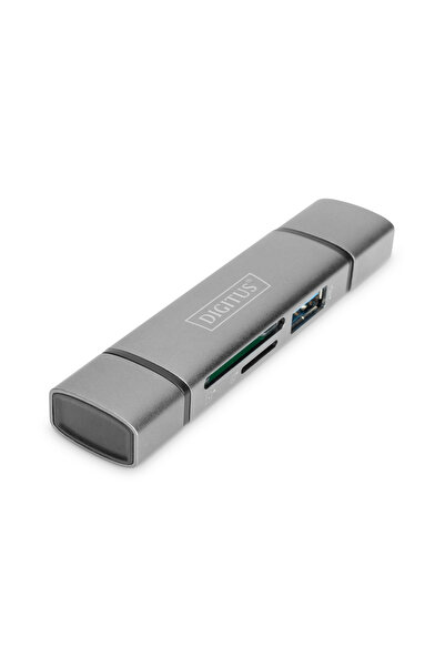 Digitus Çift Kart Okuyucu Hub, Usb-c™ / Usb 3.0, Otg ( Combo Kart Okuyucu Hub...
