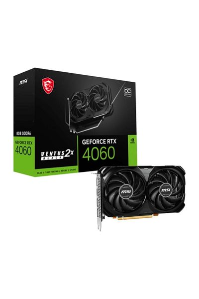 MSI Placă grafică Nvidia Geforce Rtx 4060 compatibilă Ventus 2x Black 8gb Oc 128bit Gddr6 PCI-e 4.0