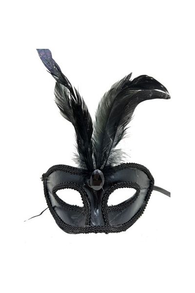 shop Patent Leather Covered Red Feather Party Mask