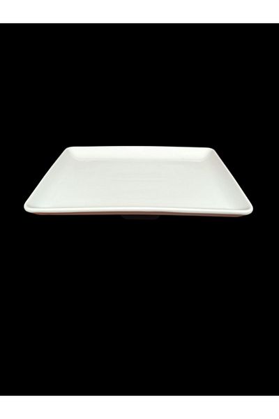 Kütahya Porselen Tan Series 23X17 cm Rectangular Serving Fondue Bottom Plate or Presentation Plate