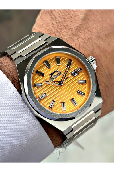 Slazenger Özel Tasarım 5 Atm Su Geçirmez Çelik Kordon Erkek Kol Saati 2143