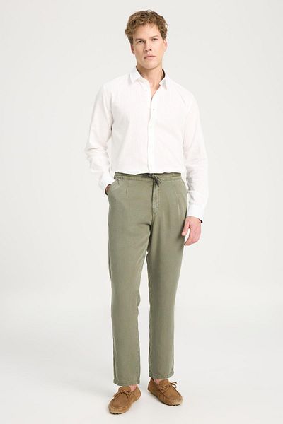 WRANGLER Regular Fit Regular Cut Normal Waist Straight Leg Men's Camel Color Lace-Up Chino Pants