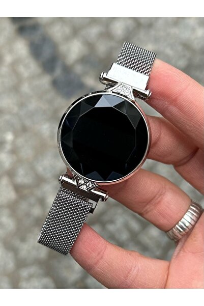 Choppers Modern Ve Şık: Siyah Led Dokunmatik Kristal Kadranlı Gümüş Renk Meta...