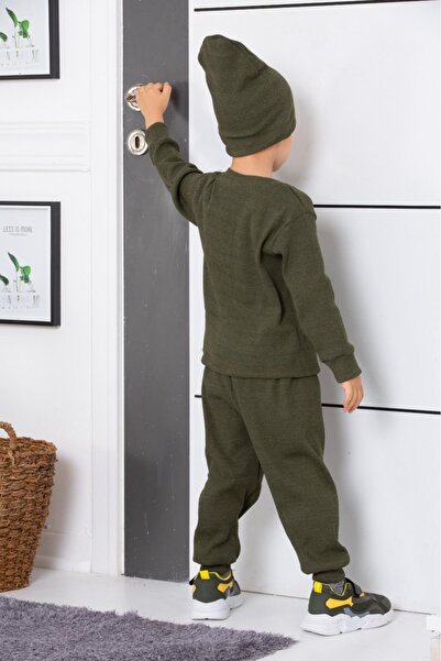 tunays shopping Boy's 3-Piece Set with Ribbed Hat