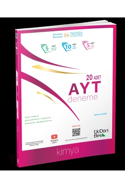 Üç Dört Beş Yayıncılık KİMYA DENEME AYT GÜNCEL BASKI