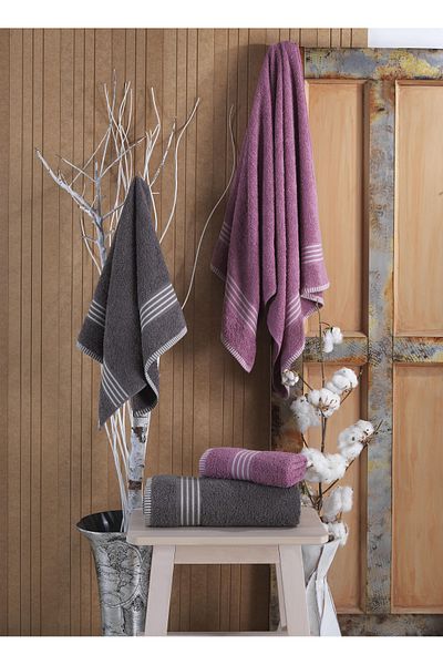 ÇIQRIK HOME Σετ πετσετών μπάνιου 4 τεμαχίων Family Otantic Cotton |   Σειρά Extra Soft