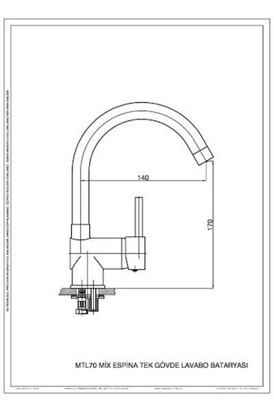 GPD Adnoss Espina Mtl70 Single Body Sink Faucet