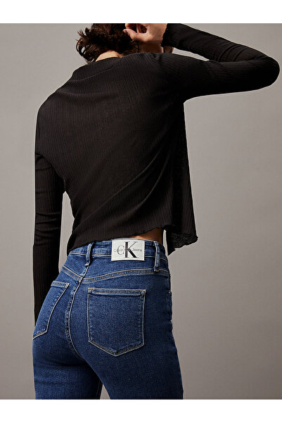 Calvin Klein Kadın Mavi Dar Kesim Pantolon