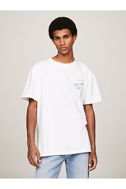Tommy Hilfiger TOMMY JEANS ERKEK REGULAR FİT METALLIC AOP T-SHIRT