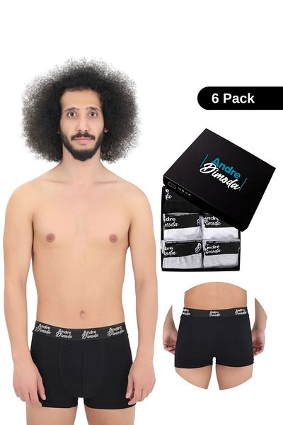 andredimoda Ανδρικά 6 πακέτα Boxers 1ο Class Fabric Premium Package Special Design. Δώρο προίκας απλό μποξεράκι Lycra