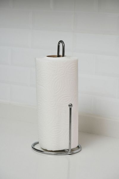 EMA HOME Metal Paper Towel Holder Chrome Plated Standard and Large Size Roll Compatible