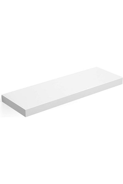 Mahmayi Vasagle White Lws26wt Floating Shelf Bookshelf Wall Mounted Mdf Display Storage For Living Room