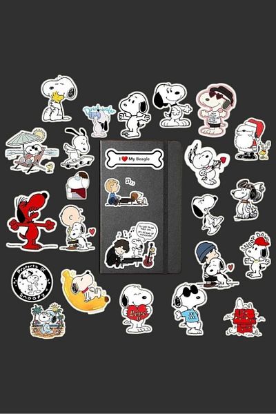 Major Selection Πακέτο αυτοκόλλητων Peanuts Gang /bullet Αυτοκόλλητο σημειωματάριο ημερολογίου Agenda Laptop